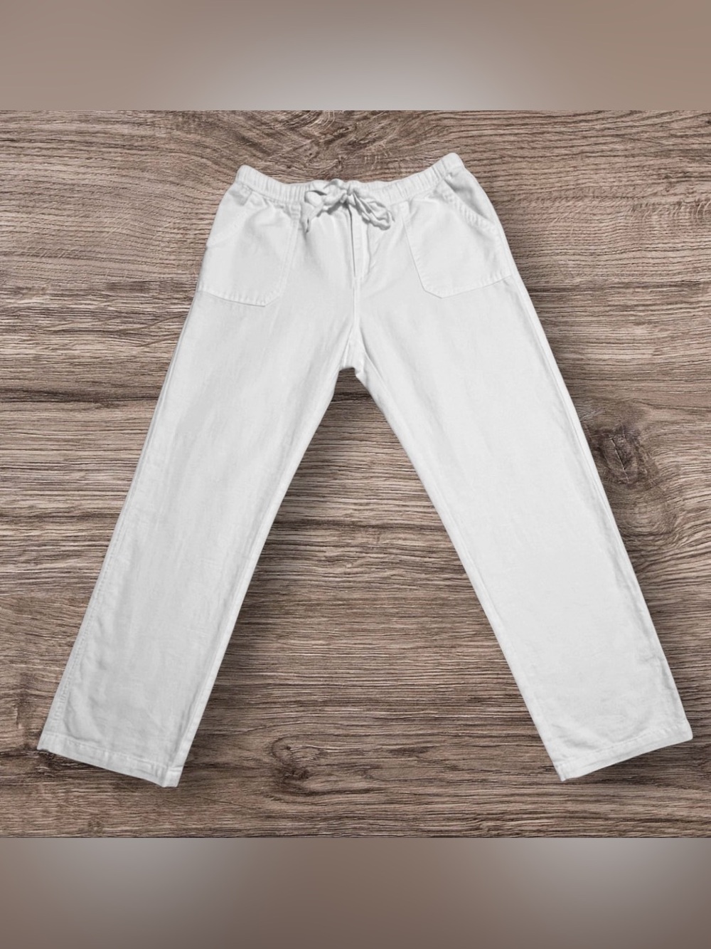 Liz Claiborne Linen Blend Wide Leg Drawstring Pants